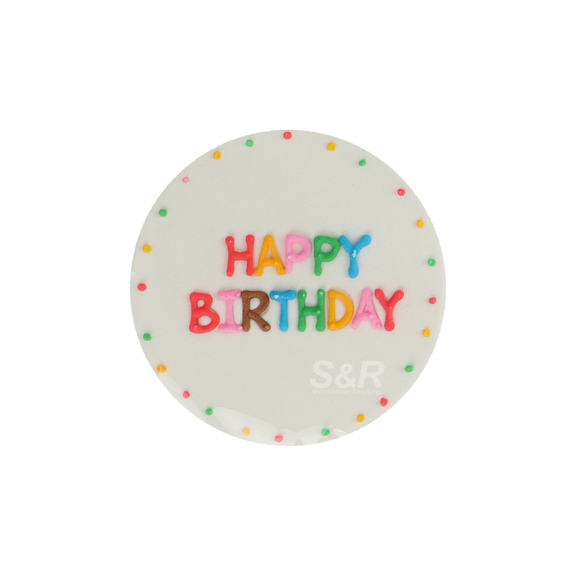 S&R Happy Birthday Topper Round S&R Happy Birthday Topper Round